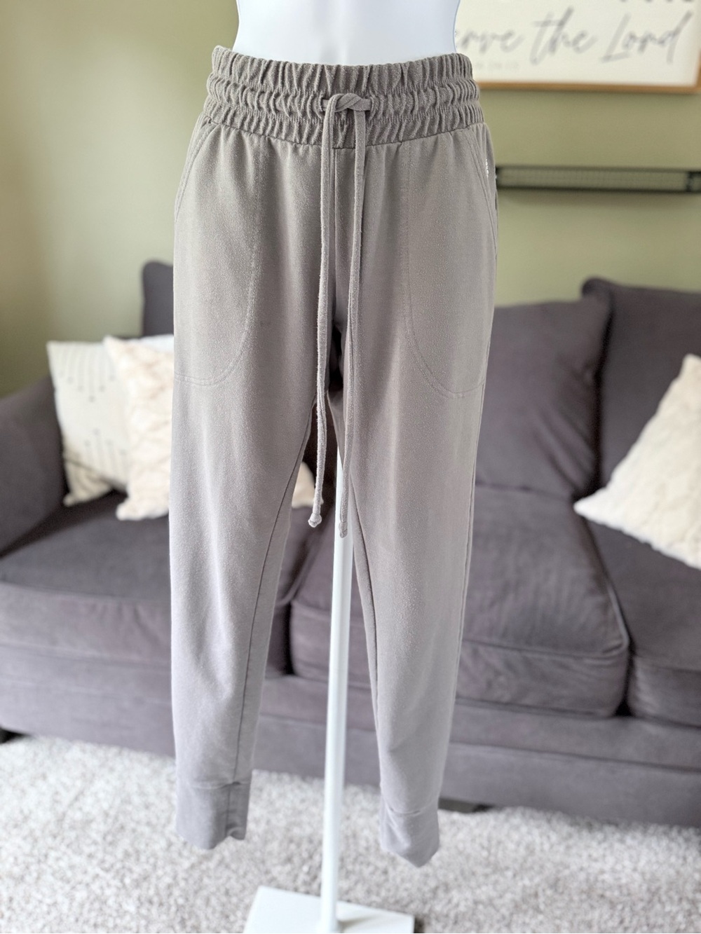 Free People Heather Gray Drawstring Sweatpants